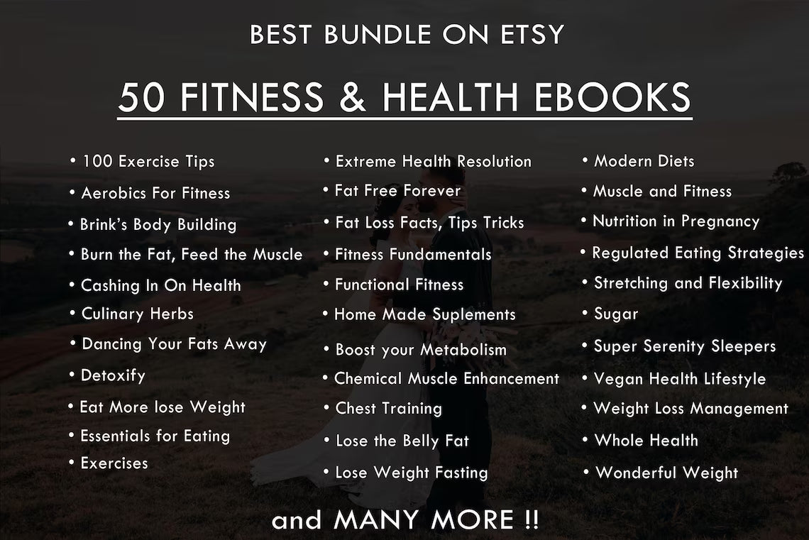 50 FITNESS EBOOK Bundle, Coach Ebook Program, Health Wellness , Exercise, Personal Trainer, Gym, Health Motivating E-book.